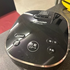 H2508-217 SHARP ジャー炊飯器 KS-CF05B-B 3合炊き 2019年製 動作確認済み キズ汚れ有りの画像