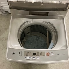 H2508-218 AQUA 洗濯機 AQW-S45H 2020年製 4.5kg 動作確認済み キズ汚れ有りの画像