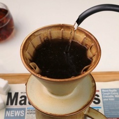 【良品】良木工房　陶器コーヒードリッパー セット 陶器 650mlの画像