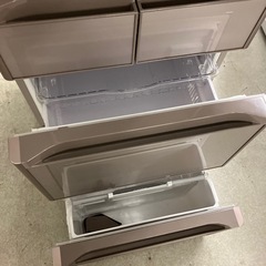 H2508-219 HITACHI 5ドア冷蔵庫 R-S4000H 2018年製 動作確認済み ピンク キズ汚れ有りの画像