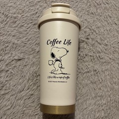 スヌーピー 真空断熱 水筒 魔法瓶 コーヒーカップ 500ml ストロー付き 遠足 ステンレスボトル 直飲み 3WAYの画像