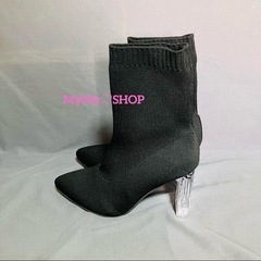 (( 新品 ))クリアヒール・ソックスブーツ・ショートブーツの画像
