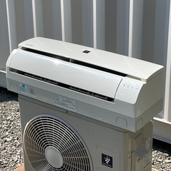 取付け可 ! !◇シャープ エアコン 6畳用 2017年製 内部洗浄 プラズマクラスター AY-F22TD 高圧洗浄済み ! 保証付き ! !の画像