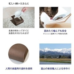 美品 ペット 犬 猫 高級 傾斜 食器台の画像