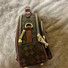 ダイヤモンドパターン　ブラウンバッグの画像