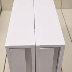 無印良品　ポリプロピレンケース・引出式・薄型・縦ホワイトグレー2個セットの画像