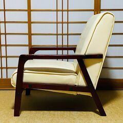 シングルソファ アンティーク調 W約64cm D約75cm H約75cm 座面の高さ約35cmの画像