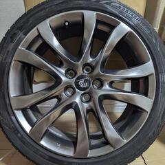 無料お届け 美品 アテンザ 純正19インチ 高輝度ホイール ガリ傷補修済みの画像