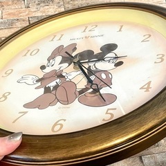 ディズニー 掛け時計 ミッキーミニー クラシック　アンティーク調　8／18動作確認済み　の画像