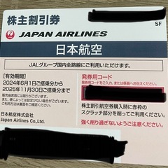 JAL 日本航空　株主割引券 3枚の画像