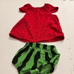 ベビー服70 レッグウォーマー、帽子つきの画像