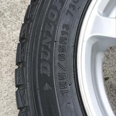 ◯155/65R13◯スタッドレスタイヤアルミホイール4本セット◯ダンロップ◯軽自動車◯の画像