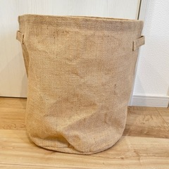 無印良品　ジュート　収納袋　丸型の画像