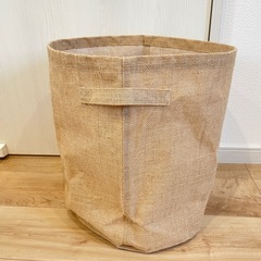 無印良品　ジュート　収納袋　丸型の画像