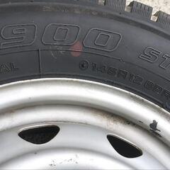 □軽トラ軽バン□145R12 6PR□スタッドレスタイヤホイール4本セット□タイヤおまけ□の画像