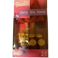 Barbie バービー party fete fiesta 赤 ドレス MATTELの画像