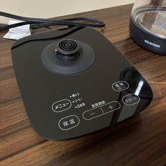 IRIS OHYAMA 電気ケトル IKE-G1500T ブラックの画像