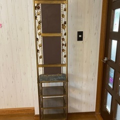 アンティーク調アイアン 姿見＆ラックの画像