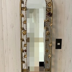 アンティーク調アイアン 姿見＆ラックの画像