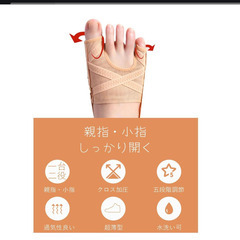 Srarosai 足指サポーター 外反母趾・内反小趾対策 薄型 調整可能 5段階アジャスターフック付き 通気性◎ 左右兼用 2個入り (XS)の画像