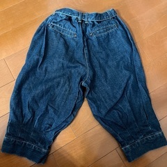 bricbrac ハーフデニム　サルエルパンツ　Sの画像