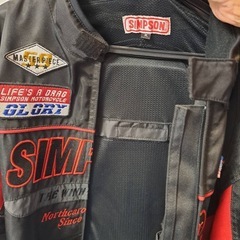 1 / 4 SIMPSON　ライダースジャケット　赤・黒の画像