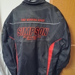 1 / 4 SIMPSON　ライダースジャケット　赤・黒の画像