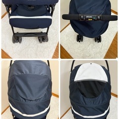 【⭐︎手渡し場所複数⭐︎】combi コンビ　メチャカルハンディ4　オート4キャス　エッグショック　シャルムネイビーの画像