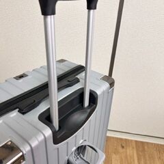 スーツケース キャリーケース 超軽量 Lサイズ 海外旅行 旅行 グレー シルバー TSAロック USBポット ドリンクホルダーの画像