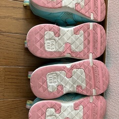 【中古】ムーンスター キャロット スニーカー 16.0cm＆16.5cm（水色）の画像
