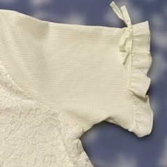 ４Ｌサイズ　ビーズ付き フリル袖 トップスの画像