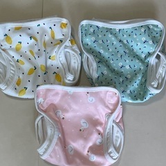 【美品】布おむつカバー3枚組 サイズ80★内ベルト★入園準備★男の子★女の子★オムツカバーの画像