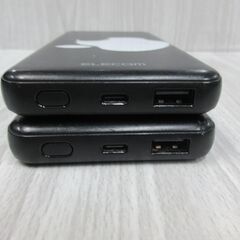 ( M-770 )モバイルバッテリー ELECOM エレコム EC-C03BK 10000mAh USB Type-C ブラック 黒 PSEマーク認証 中古 動作確認済みの画像