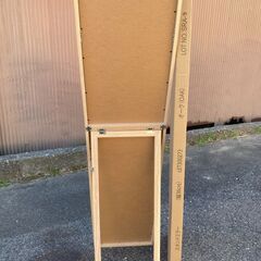 完成品スタンドミラー オークOAK 幅36cm 飛散防止加工 LET300273　全身鏡 全身ミラー 姿見 立て掛け/ 自立 北欧 ナチュラル 木製フレーム の画像