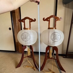 盆提灯２つ◯提灯部分は傷ありの画像