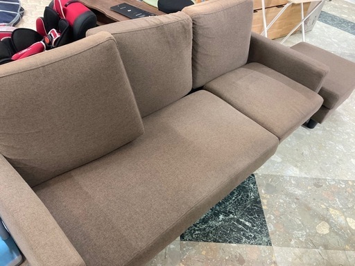 オットマン付き　3人掛けソファー　中古　リサイクルショップ宮崎屋　住吉店25.8.20