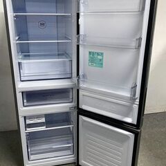 ハイアール/Haier 2ドア冷凍冷蔵庫 326L JR-NF326A 大容量 ソフト冷凍 区っ切り棚冷凍室 シルバー 2020年製 中古家電 店頭引取歓迎 R9965の画像