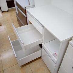 リユースのサカイ太田店★ジモティ割あり★ NITORI レンジボード ホワイト H190×D50×W89.5 クリーニング済み OJ10576の画像
