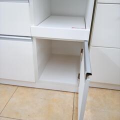 リユースのサカイ太田店★ジモティ割あり★ NITORI レンジボード ホワイト H190×D50×W89.5 クリーニング済み OJ10576の画像