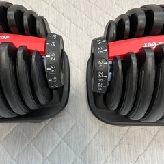可変式ダンベルとトレーニングベンチですの画像