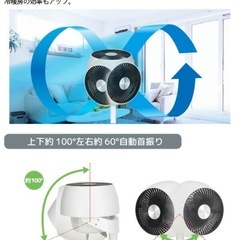 ユアサプライムス 3D スタンド サーキュレーター YKT-DCL1513CFR(W)の画像