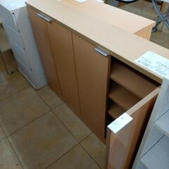 リユースのサカイ太田店★ジモティ割あり★  収納棚 ナチュラル H90×D21×W118 クリーニング済み OJ10583の画像