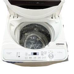 【ドリーム池田店】シャープ　4.5kg洗濯機　ES-GE4C　2018年製　給水ホース付き　IKX-477の画像