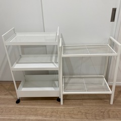 【本日限り!】IKEA(イケア) オープンシェルフ、ワゴンの画像
