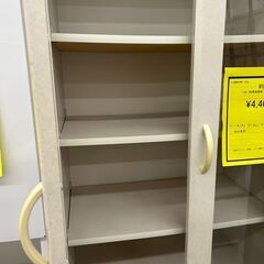 【広島石内店】ジモティ割あり！！2枚扉食器棚/クリ-ニング済み/HG-6867の画像