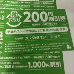 チヨダグループ靴の割引券4枚あります今月末までの期限の画像