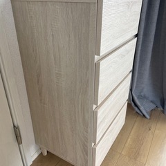4段チェスト　木目の画像