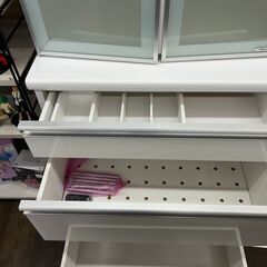 【広島石内店】ジモティ割あり！！2枚扉食器棚/クリ-ニング済み/HG-6870の画像