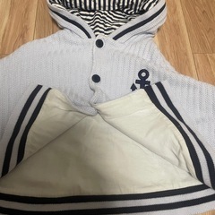 BEBE・SLAP SLIP ポンチョ　ブルー　70〜80
の画像