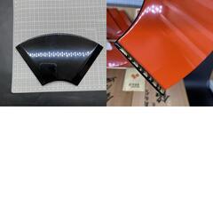木曽漆器　扇面型銘々皿　5枚×2セット　漆塗　木製　小皿　平皿　朱塗　漆芸　未使用保管品　伝統工芸品　の画像